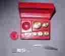 5502 Student Ohaus Metric Weight Set With Fractional Gram Weights Case Forceps