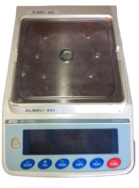 Gf-1202a A D A&d Precision Balance Scale - Max 1220g Missing Weigh Pan /power Cord