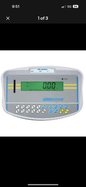 Adam Equipment 819309013105 Gka Weight Indicator Display Gray Plastic