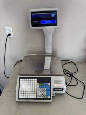 Cl5500r-60 Cas Ne Label Printing Scale With Pole Display 60 Lb X 0.02