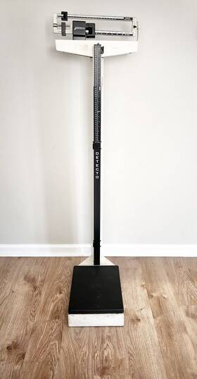 3p7044 Detecto Eye Level 350lb /160 Kg Capacity Physician Beam Scale With Height Rod