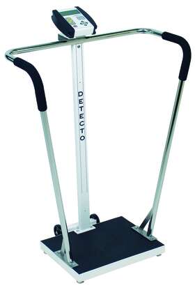 6855-c-ac Detecto 6855 Bariatric Scale Handrail 600lb X 0.2lb Lcd Rs232 Wifi Ac Adapter