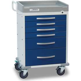 Rc333369blu-l Detecto 6-drawer Rescue Medical Cart Blue With Accessories