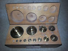 Metric Calibration 13pcs Brass Vintage Humbol Box Weight Wood Set