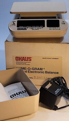 D2001-ba Ohaus Lume-o-gram Balance Scale Digital Electronic West Germany Vintage