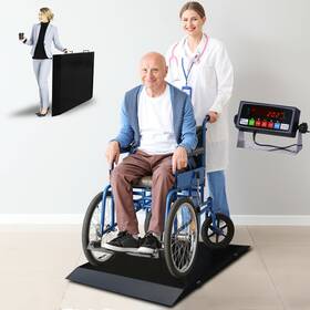 Ps-1000-wcs Prime Scales Refurbished Wheelchair Scale 1000lb With Indicator Ultra Portable And Durable