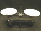 1110gr White Iron Cast Scale Central Antique Beam Scientific Glass Double Usa
