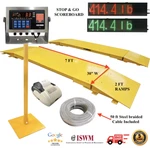 7 Ft 30" Axle Scale With Ramps Keypad Indicator Printer Scoreboard 60,000 Lb. Fixed Price $7799.00.