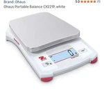 Ohaus Portable Balance CX221P, White. Fixed Price $100.00.