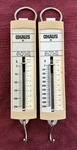 Vintage Ohaus Hanging Spring Scale 0-250 & 0-2000G Graduated, One Each. Fixed Price $15.00.