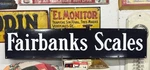 Fairbanks Sign Cobalt Blue Porcelain Grommets All Intact No Upgrade. Fixed Price $200.00.
