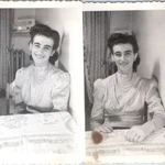X2 Lot C1940S Snapshot Photos Cute Woman Fashion Triple Pearl Necklace Radio Vtg. Fixed Price $8.57.