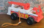 Fisher Price Fire Engine 720 - 8" 1968 Vintage. Fixed Price $19.99.