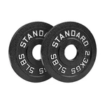 Steel Olympic Plates 5LB Pair - Premium Coated 2X Pound Weights For 2IN Bars. Fixed Price $24.00.