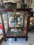 Antique Sartorius-werke Gottingen Analytical Balance Scale Pharmacy Chemistry. Fixed Price $500.00.