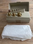 Vtg Ohaus Weight Set 12 Piece Calibration 1-500G Brass W/case (pharmaceutical). Fixed Price $37.95.