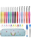 14 Sizes Crochet Hooks Needles Set 2MM-10MM, Ergonomic, Extra Long For Arthritis. Fixed Price $9.79.
