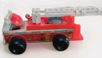 Vintage Circa 1968 Fisher Price Red Wooden Fire Engine #1 Model 720 Made Usa. Fixed Price $11.99.