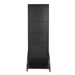 66LB Load Pegboard Display Stand 23.7X66IN With 30 Hooks, Casters, Black Steel. Fixed Price $108.99.