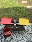 Ohaus School Balance 1200 With Misc. Brass Weights. Fixed Price $25.00.