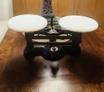 Antique Ohaus Balance Scale - Cast Iron Porcelain White Trays Vintage. Fixed Price $175.00.