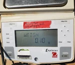 Ohaus Scale E1B120 Balance Max. 2100G D= 10MG. Fixed Price $260.00.