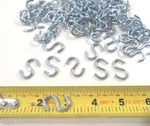 50 Pc. 1" Inch Steel S-hooks 3MM Diameter. Fixed Price $6.95.