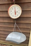 Vintage 20# Chatillon Produce Hanging Scale Basket/pan W/chains. Fixed Price $99.99.