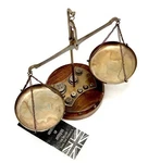 Weighing Apothecary Balance Scales With 8 Weights Antique Brass Gift. Fixed Price $33.97.