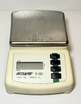 Acculab Mini Portable Balance Scale, Model: VI-400. Fixed Price $39.99.