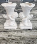 Napcoware Japan C-6300 National Potteties White Cherub Horn Of Plenty Vase. Fixed Price $28.99.