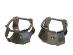 Used (2) Laboratory 500ML Ss Shaker Flask Clamps W/ Spring Retainers. Fixed Price $31.99.