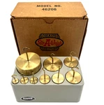 Vintage Ohaus Brass Calibration Weight Set 9 Pieces To 1000. Fixed Price $87.34.