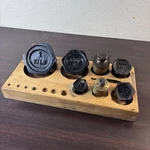 Antique 1 Kilo 500 200 Gram Brass Weights Set Of 7 For Apothecary /bakery. Fixed Price $119.99.