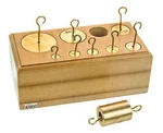 Eisco Labs Hooked Brass Weights, Set Of 9 10-1000G In Wooden Block. Fixed Price $143.99.