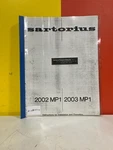 Sartorius 2002 MP1, 2003 Power Supply Instructions For Installation &. Fixed Price $69.99.