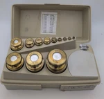Vintage Ohaus Sto-a-weigh Brass Calibration Weight 12 Pcs Set. Fixed Price $29.95.