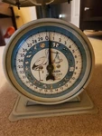 Vintage 1950'S Hanson Table Top Nursery Scale "stork" #3025 30# By Ounces Euc. Fixed Price $30.00.