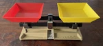 Vintage Ohaus Balance Scale SB1200 Classroom Homeschool Red Yellow Trays. Fixed Price $15.99.