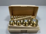 Vintage Ohaus Brass Metric Calibration Weight Set W/ Case 1G-1KG Lab Scale. Fixed Price $74.99.