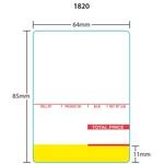 Ishida 1820 For Ac-series, BC-3000, Astra Upc 85MM Red/yel, 12X, 450 Labels/roll. Fixed Price $78.30.