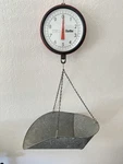 Vintage 20LB Chatillon Produce Hanging Scale Basket/pan W/chains. Fixed Price $169.99.