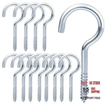 3.2 Inch 304 Stainless Steel Screw Hooks Heavy Duty, 12 Pack Open Loop Ceiling. Fixed Price $10.35.