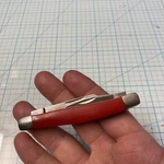 Used Vintage Rare Elk Ridge ER-323 3BLADE Pocket Knife. Red Plastic Scales.china. Fixed Price $17.75.