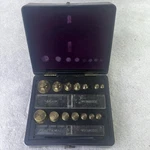 Vintage Ohaus Scale Corp Brass Gram Weights Set Case #5502 U.s.a.. Fixed Price $38.83.