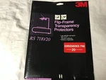 3M Flip-frame Transparency Film Protectors 7110 Flip-out Borders 20 Pack. Fixed Price $7.99.