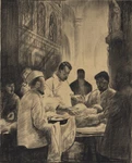 George Bellows - Base Hospital Medical Procedure (1918) Signed 17" X 22" Print. Fixed Price $79.99.