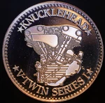 1995 Harley-davidson Knucklehead V-twin 1OZ 999 Fine Silver Round Coin C3255. Fixed Price $425.00.