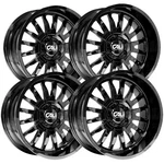 (set 4) Cali Off-road 9110 Summit 22X12 8X6.5" -51MM Gloss Black Wheels Rims. Fixed Price $2023.96.