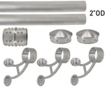 Wall Bar Mount Foot Rail Bracket Kit - 2"OD Stainless Steel Tubing. Fixed Price $160.00.